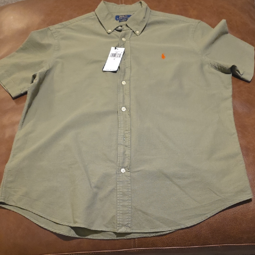 Polo by Ralph Lauren Men's Green Short Sleeve Shirt